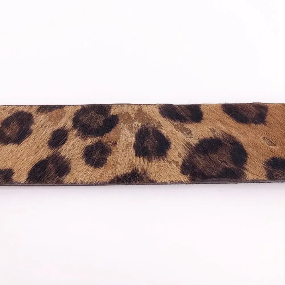 CRAZY HORSE faux leather & fur belt